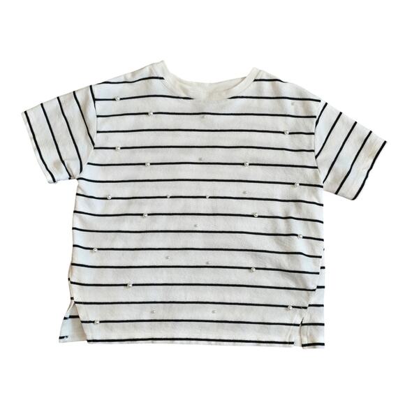 Girls Bundle Set Plaid Pj Pants 10, Stripe Zara Pants 10, Stripe Pearl Shirt 8-9 - Picture 2 of 11